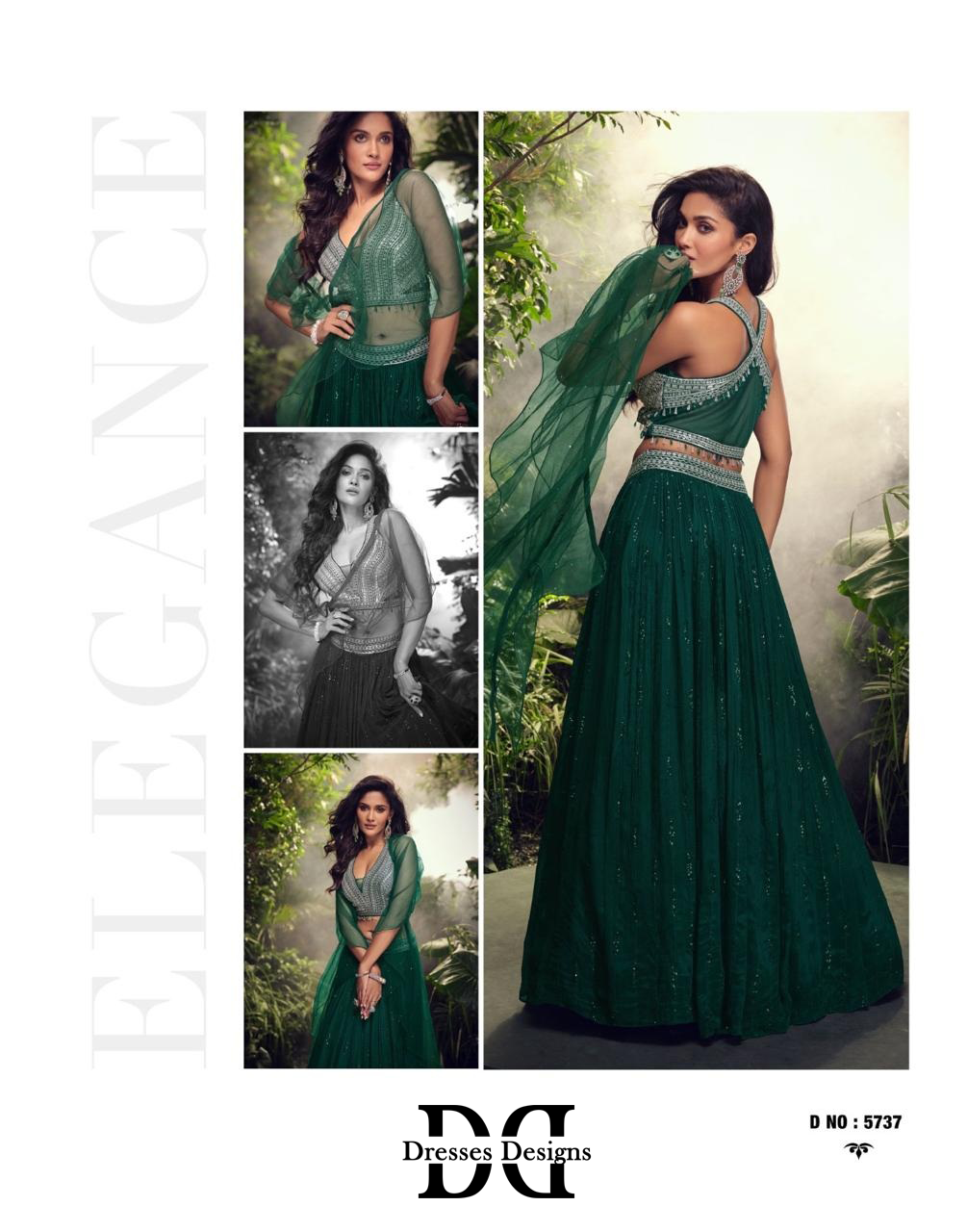 Green Color Lehenga Choli — Latest Designs for Wedding &amp; Festive Wear 202
