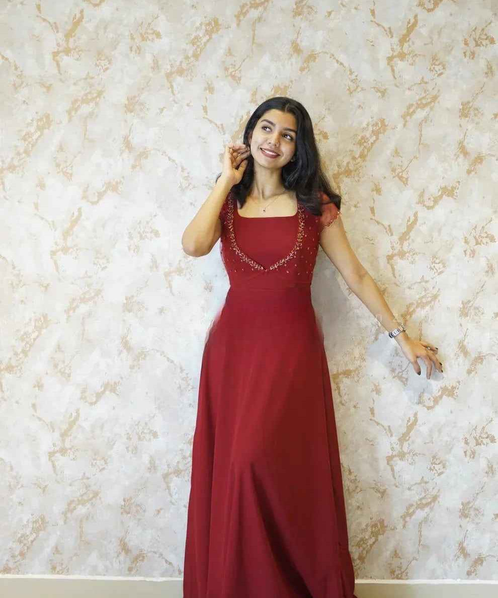 Designer Gown with Handwork Jacket