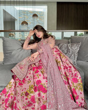 Party Wear Pink Color Butterfly Net Kurti For Girls