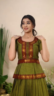 Wedding Wear Green Jequrd Silk lehenga For Women