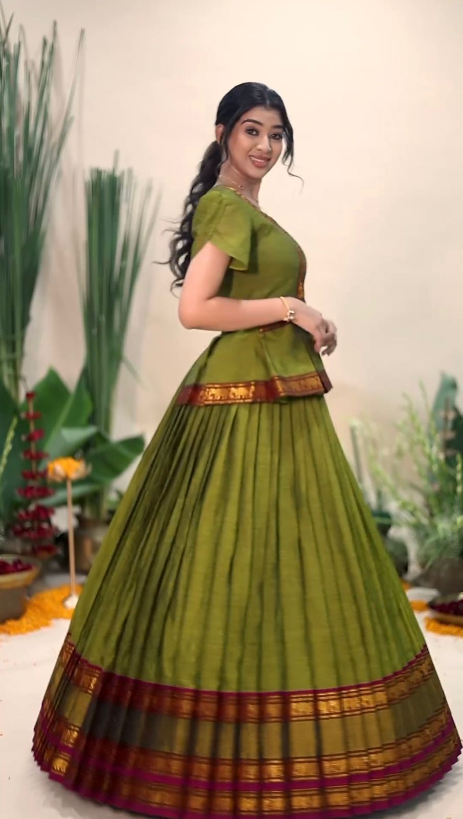 Wedding Wear Green Jequrd Silk lehenga For Women