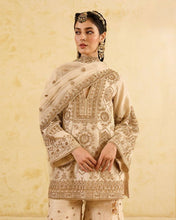 Wedding Wear Cream Color Chinon Silk Wear For Girls