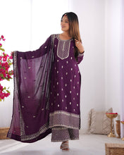 Festival Wear Wine Color Pure Chinon Silk Kurti For Girls