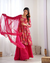 Wedding Wear Pink Color Heavy Soft Chanderi Gown For Girls