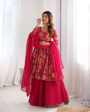 Wedding Wear Pink Color Heavy Soft Chanderi Gown For Girls