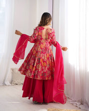 Wedding Wear Pink Color Heavy Soft Chanderi Gown For Girls