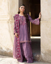 Wedding Wear Purple Color Chinnon Silk Suit For Girls