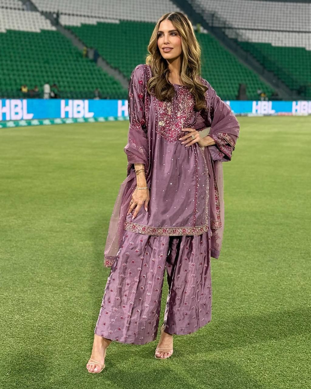Wedding Wear Purple Color Chinnon Silk Suit For Girls