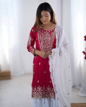 Wedding Wear Pink Color Heavy Pure Chinnon Silk Sharara For Women