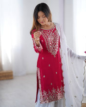 Wedding Wear Pink Color Heavy Pure Chinnon Silk Sharara For Women