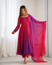 Wedding Wear Multi Color Heavy Fox Georgette Gown For Girls