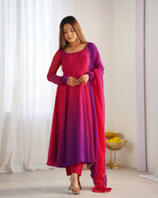 Wedding Wear Multi Color Heavy Fox Georgette Gown For Girls