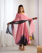 Party Wear Multi Color Heavy Fox Georgette Gown For Girls