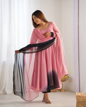 Party Wear Multi Color Heavy Fox Georgette Gown For Girls