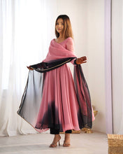 Party Wear Multi Color Heavy Fox Georgette Gown For Girls