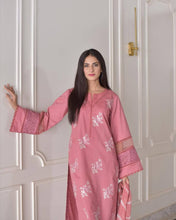 Party Wear Pink Color Roman Silk Kurti For Woemn