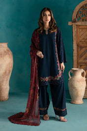 Party Wear Blue Color Pure Natural Crep Silk Suit For Girs