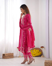 Party Wear Pink Color Chinon Silk Kurti For Girls