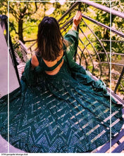 Wedding Wear Bottle Green Color Georgette Lehenga For Women