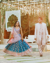 Wedding Wear Multi Color Chinon Silk Lehenga For Girls