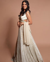 Wedding Wear White Color Georgette Lehenga For girls