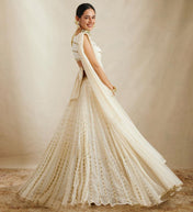 Wedding Wear White Color Georgette Lehenga For girls