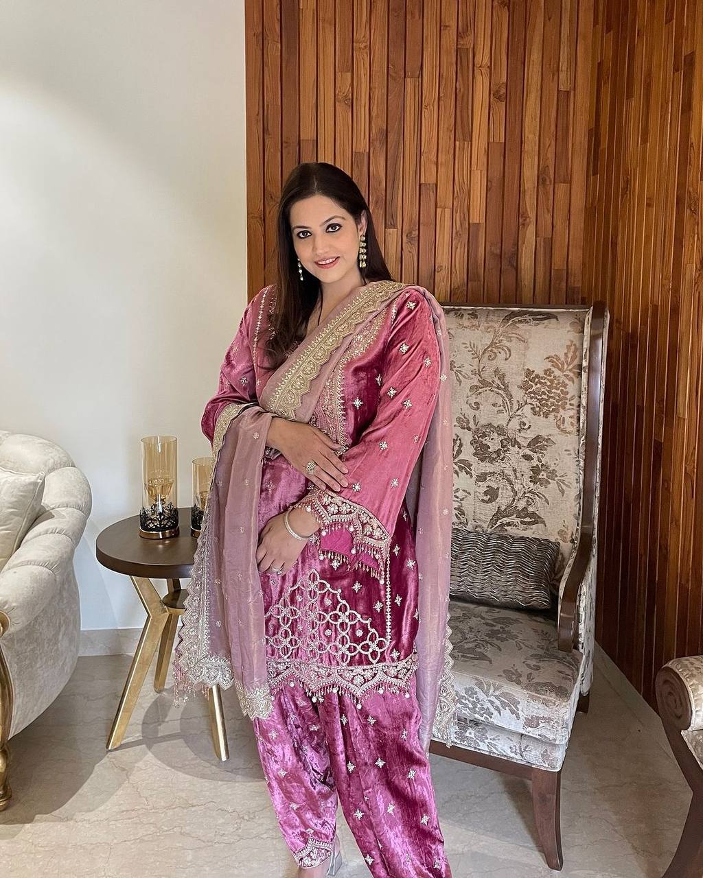 Wedding Wear Pink Color Embroidery Sequence Suits For Girls