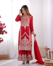 Festival Wear Red Color Pure Vichitra Silk Kurti For Girls