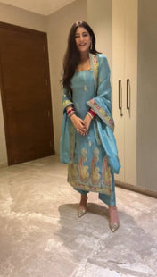 Wedding Wear Kurta Set With Dupatta For Girls
