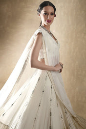 Wedding Wear White Color Georgette Lehenga For Girls
