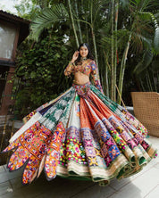 Magnific Printed Real Mirror Colorful Navratri Lehenga Choli