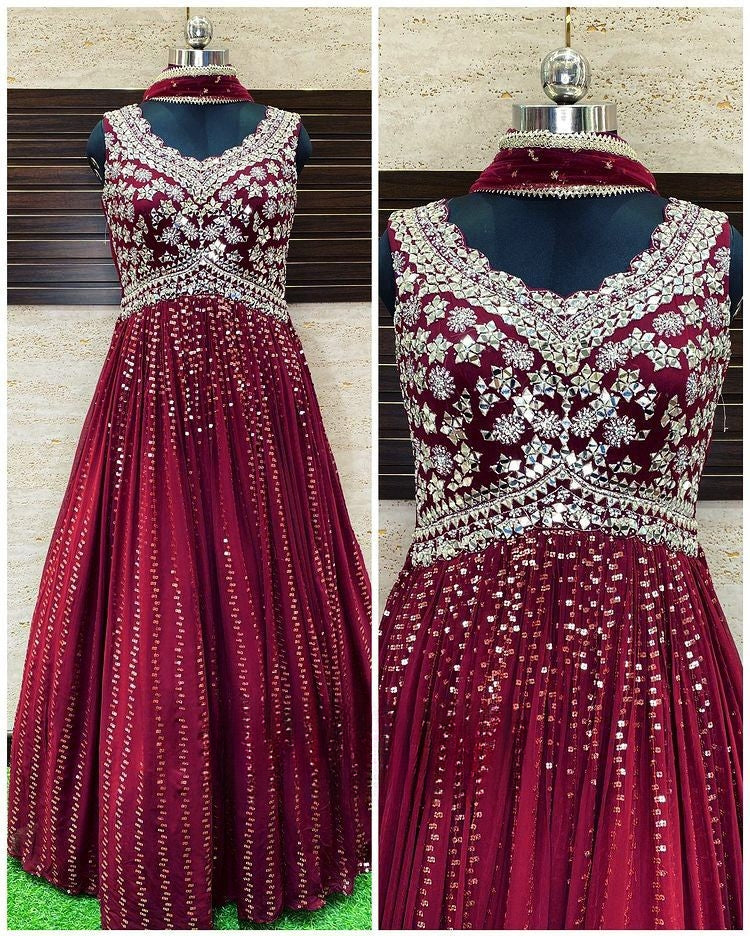 Best Designer All Color Party Wear Gown Collection