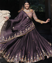 Excellent Real Mirror Work Party Wear Lehenga Choli