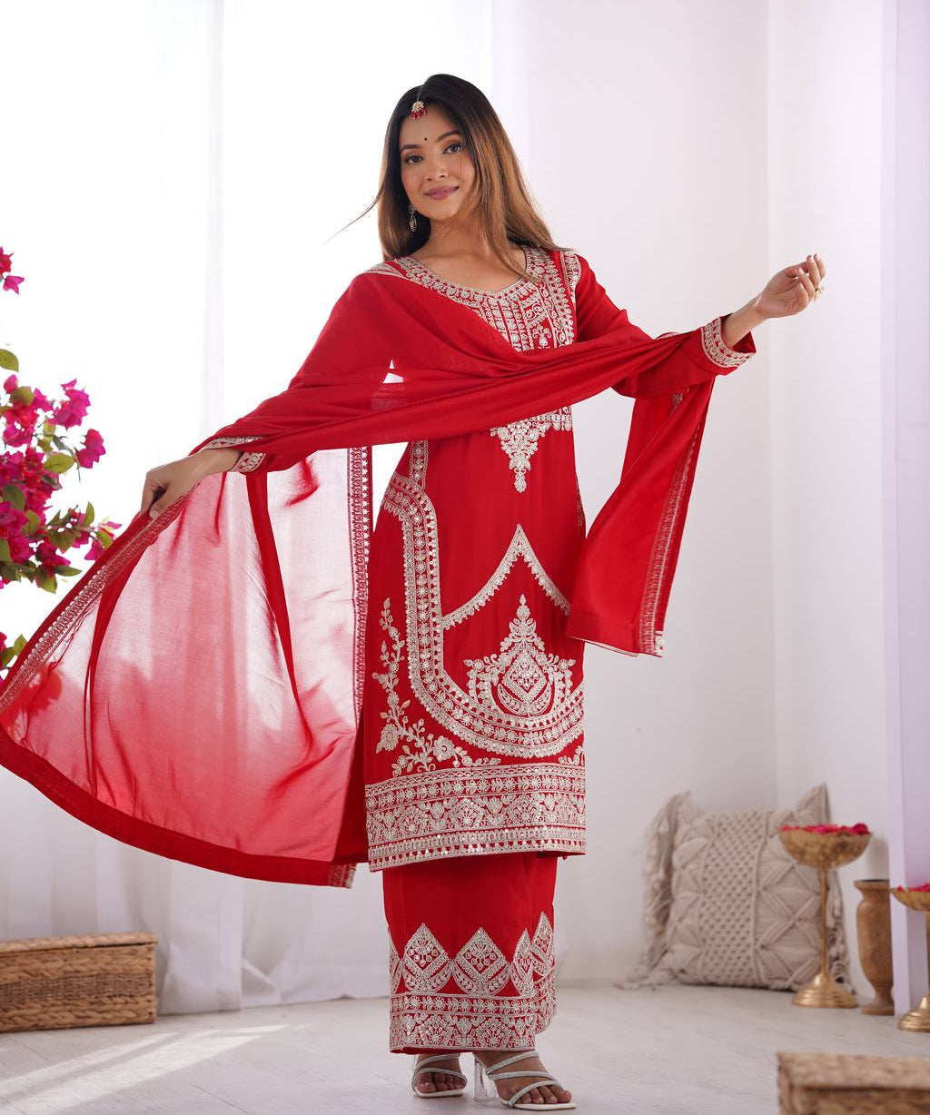 Festival_Wear_Red_Color_Pure_Vichitra_Silk_Kurti_For_Girls.jpg