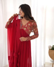 Wedding Wear Red Color Heavy Fox Georgette Gown For Girls