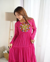 Party Wear Pink Color Heavy Fox Georgette Gown For Girls