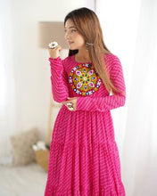 Party Wear Pink Color Heavy Fox Georgette Gown For Girls