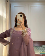 Wedding Wear Light Purple Color Heavy Embroidery Suit For Girls