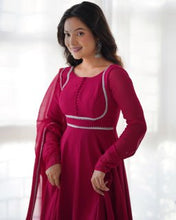 Party Wear Pink Color Heavy Soft Fox Georgette Gown For Girls