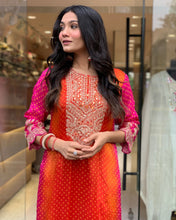 Wedding Wear Multi Color Silk Salwar Kameez For Girls