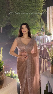 Wedding Wear Golden Color Soft Silk Saree For Girls