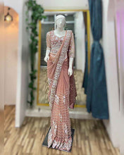 Wedding Wear Cream Color Kota Silk Saree For Girls
