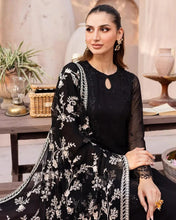 Midnight Black Embroidered Suit Set for Women