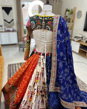 Multi Color Designer Navratri Lehenga Choli With Blouse