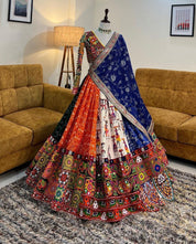 Multi Color Designer Navratri Lehenga Choli With Blouse