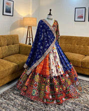 Multi Color Designer Navratri Lehenga Choli With Blouse