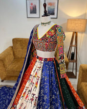 Multi Color Designer Navratri Lehenga Choli With Blouse