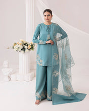 Party Wear Sky Blue Color Pure Natural Crep Silk Sharara For Girls