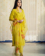 Party Wear Yellow Color Heavy Maska Cotton Silk Kurti For Girls