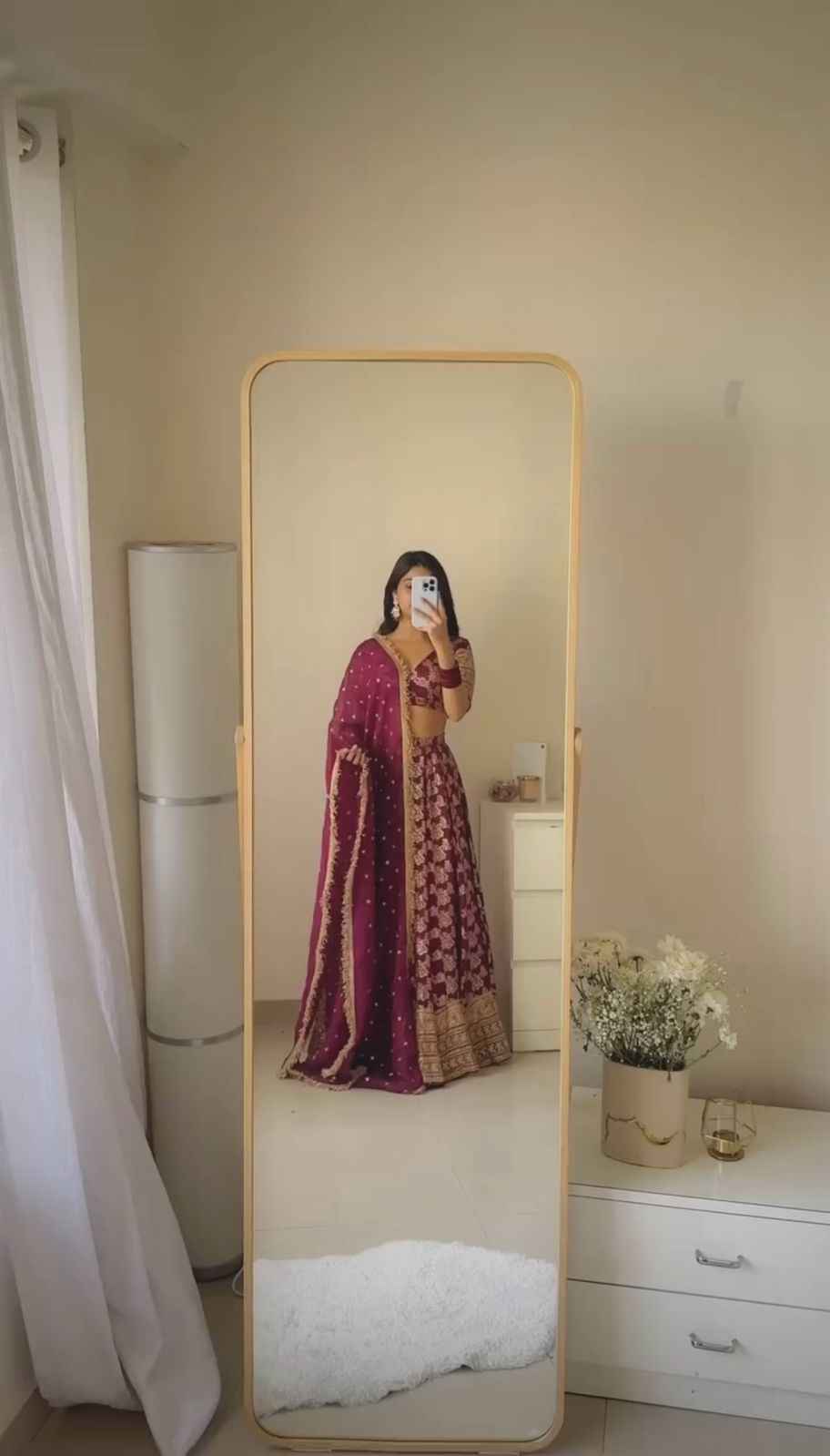Wedding Wear Pink Color Jequrd Silk Lehenga For Girls